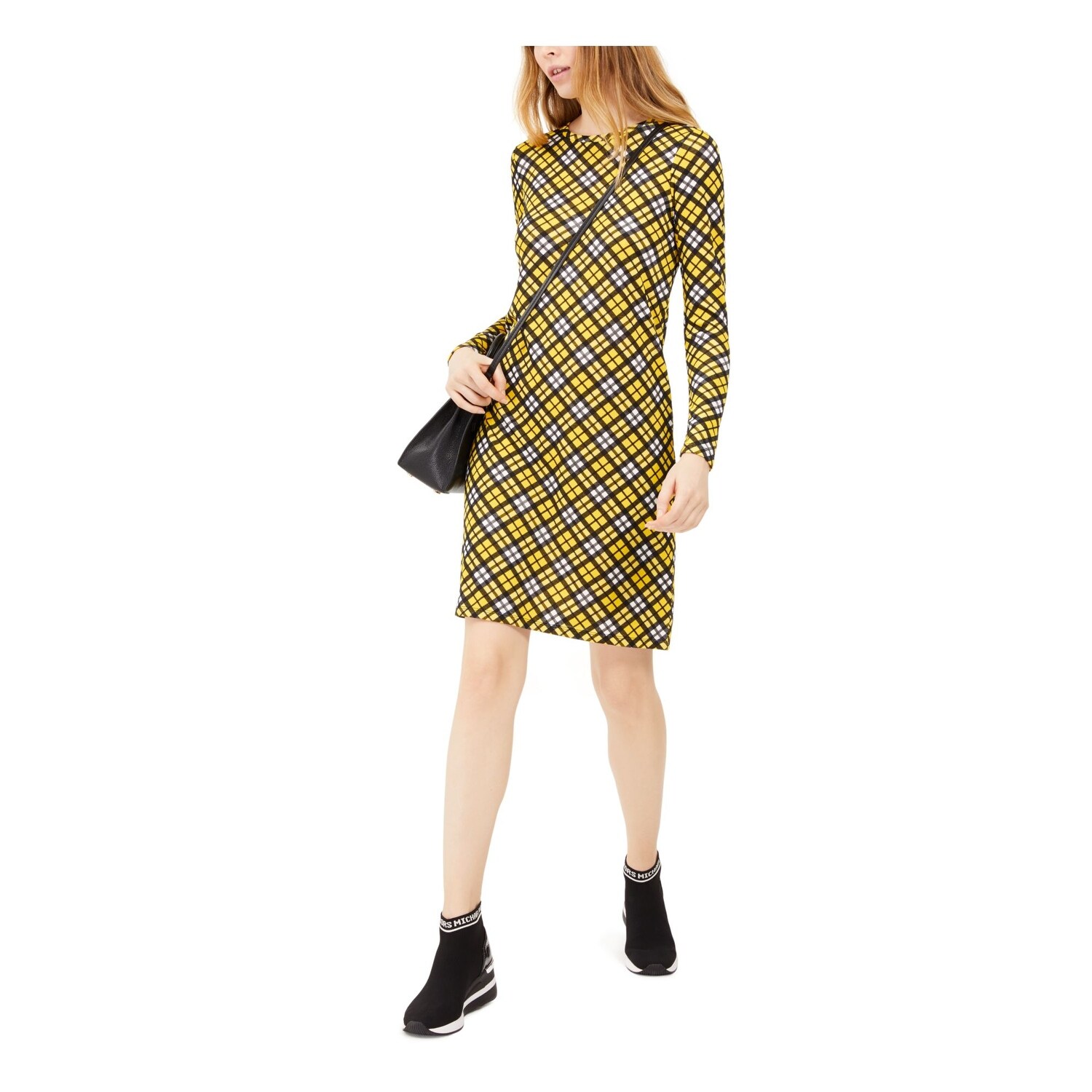 knee length shift dresses with sleeves
