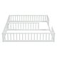 preview thumbnail 27 of 32, Double Twin Floor Bed with Fence, Guardrails,Without Door
