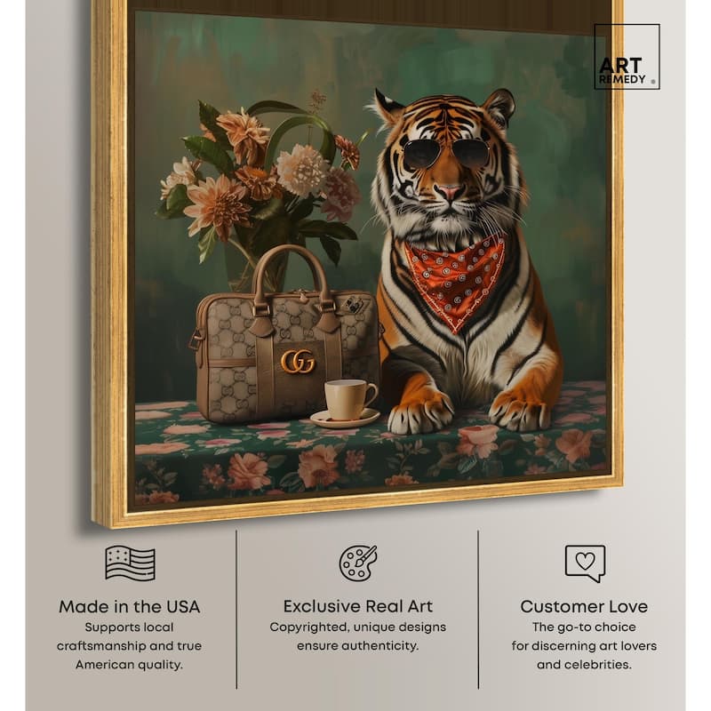Fanciful Tiger Canvas by Art Remedy