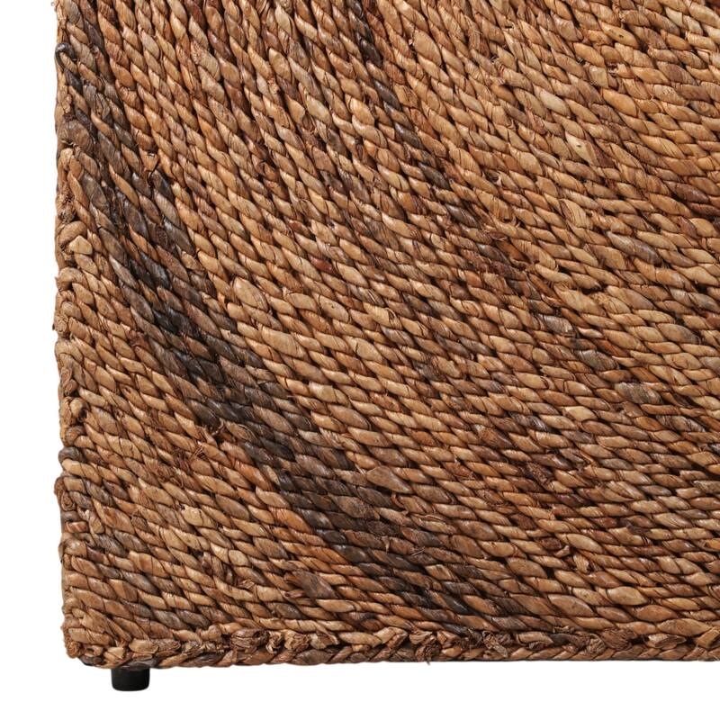 Woven Upholstered Storage Bench Wide Seat - Brown, 19 in. - 47.0"