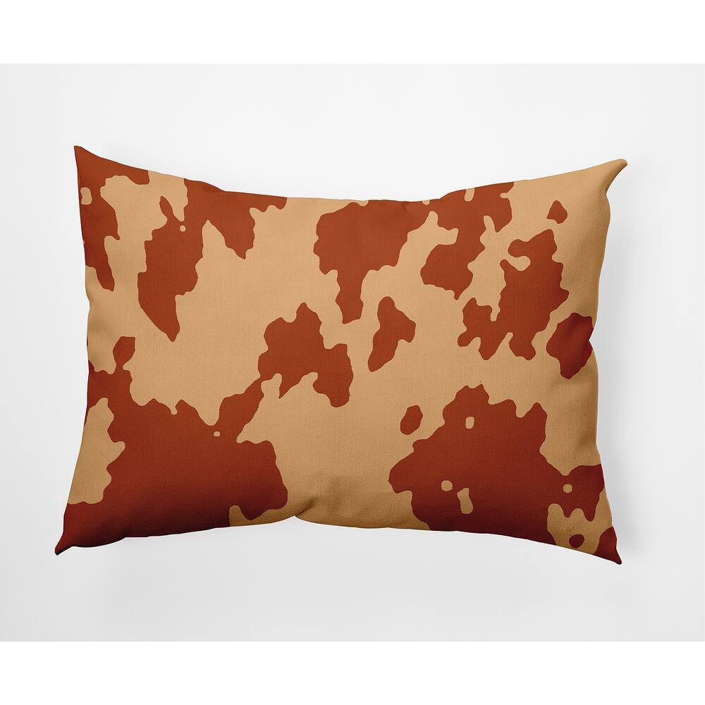 Moo Print Indoor/Outdoor Throw Pillow