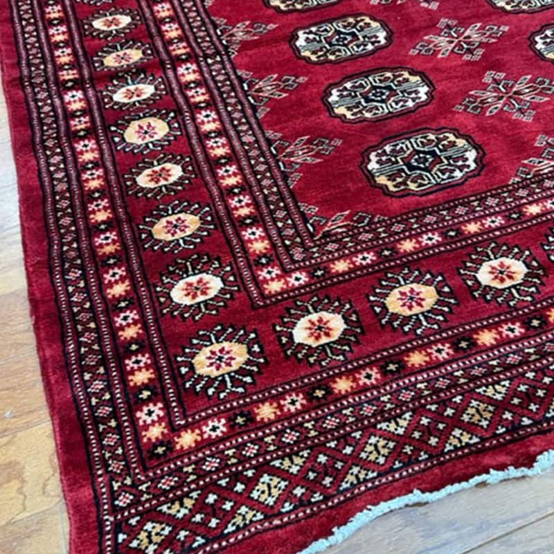 HERAT ORIENTAL Hand-Knotted Bokhara Wool Area Rug (4'2 x 6'1) - 4'2 x 6'1