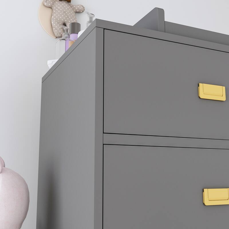 6-Drawer Dresser Change Table With Large Storage Space Chest Cabinet