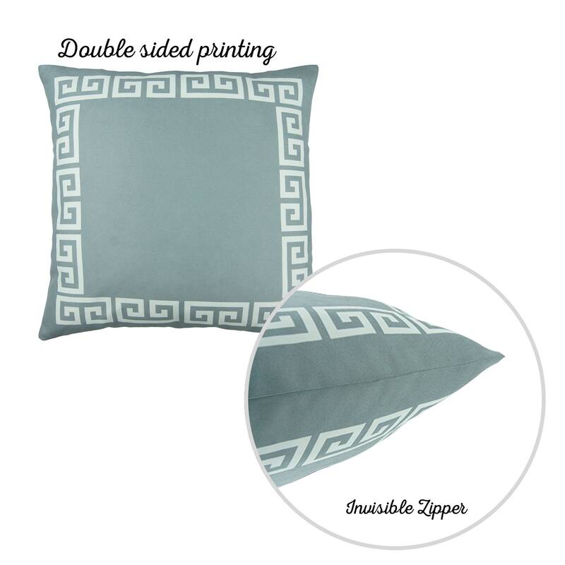 Porch & Den Schmidlin Greek Key Printed Throw Pillow Cover