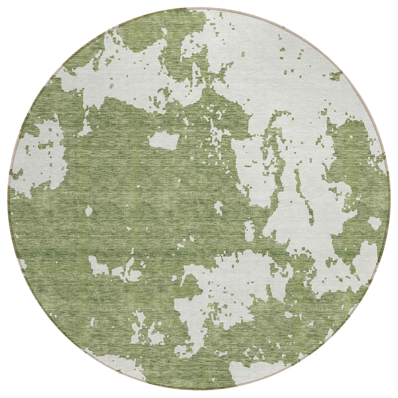 Machine Washable Indoor/ Outdoor Chantille Abstract Rug