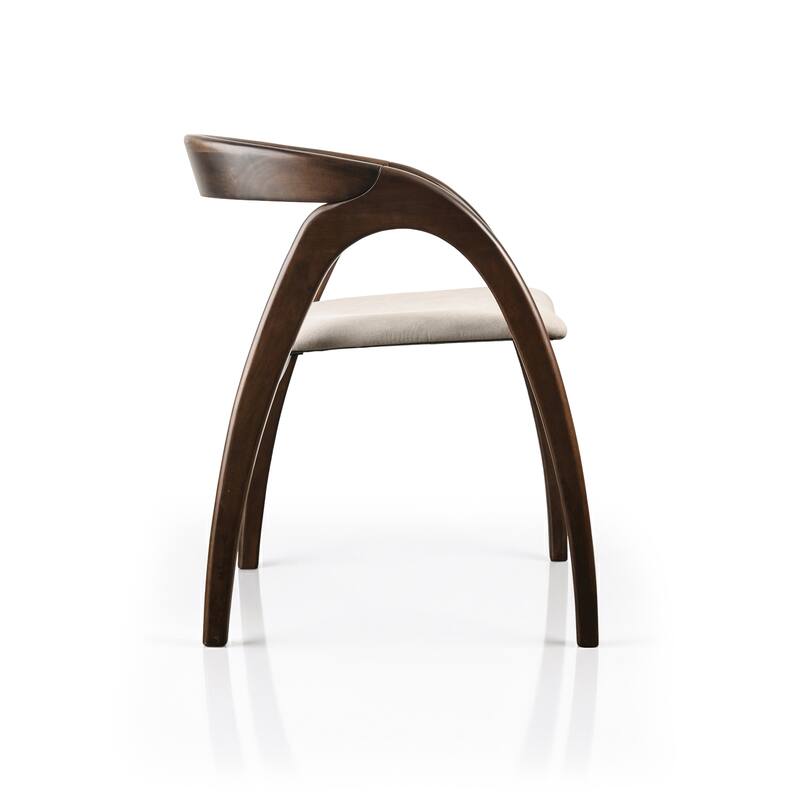 Furniture of America Abigail XI Mid-Century Modern 5-Piece Walnut Solid Wood Dining Set