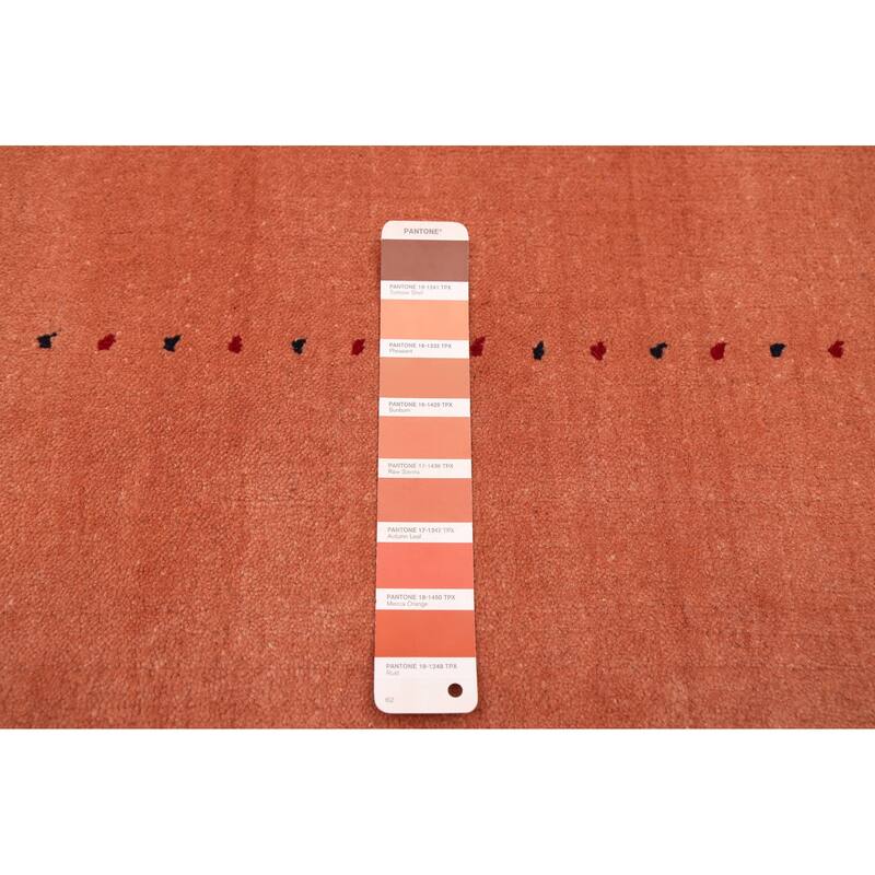 ECARPETGALLERY Hand Loomed Kashkuli Gabbeh Copper Wool Rug - 9'2 x 11'8