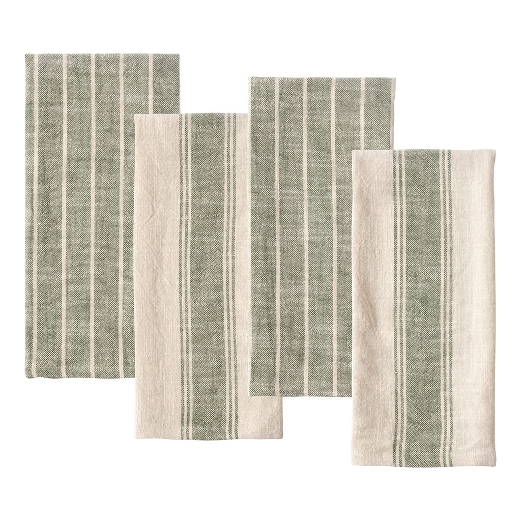 KAF Home Monaco Natural Rustic Slubbed Kitchen Towels, 18" x 28" - Set of 4 - 18" x 28"