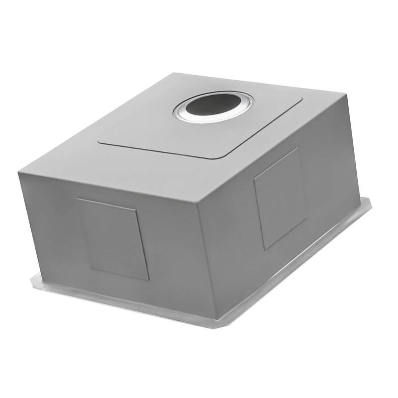 Ruvati 15-inch Gunmetal Black Stainless Steel Undermount Bar Prep 16 Gauge Kitchen Sink - RVH7015BL