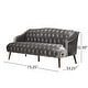preview thumbnail 11 of 17, Adelia Modern Glam Tufted Velvet 3-seat Sofa by Christopher Knight Home