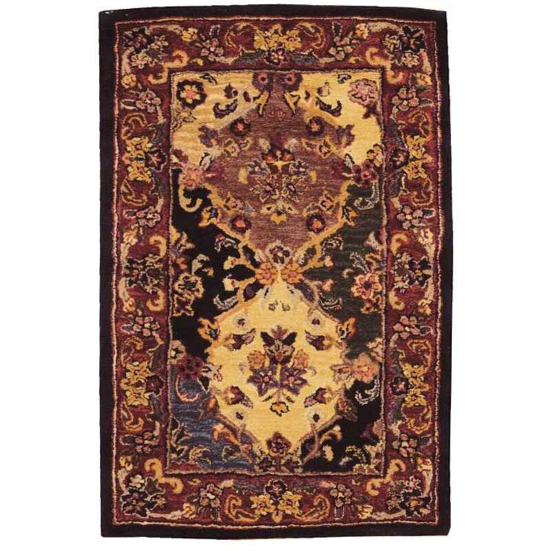 Fucu Power Loomed Floral Traditional Soft Area Rug By HomeRoots - 48' X '30' X '0.5
