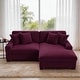 preview thumbnail 86 of 193, Oversized Modular Sectional Sofa Set with Pillows Purple/Armchair&Chaise