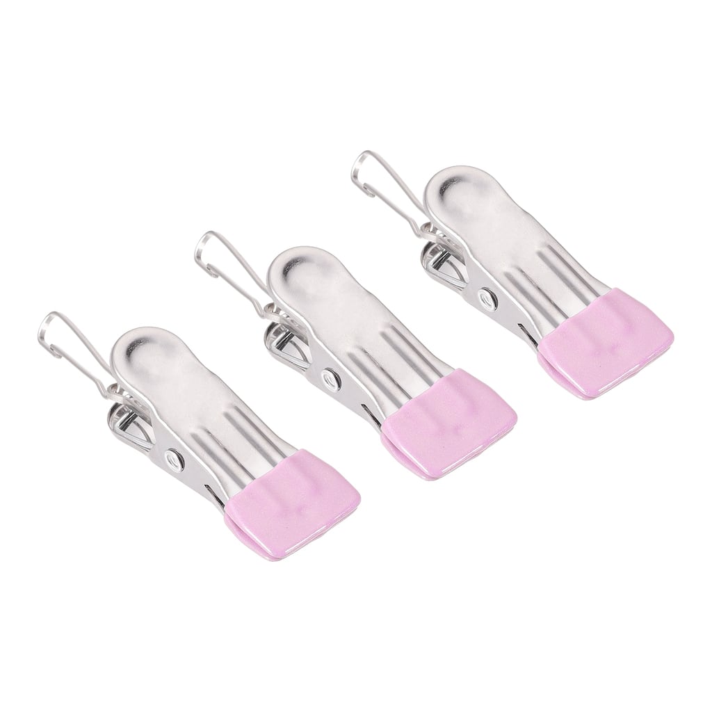 Uxcell Laundry Clips with Buckle, Stainless Steel Hanging Hooks