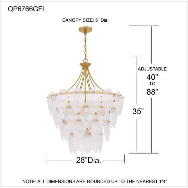 Lilestone 7-Light Gold Leaf Pendant