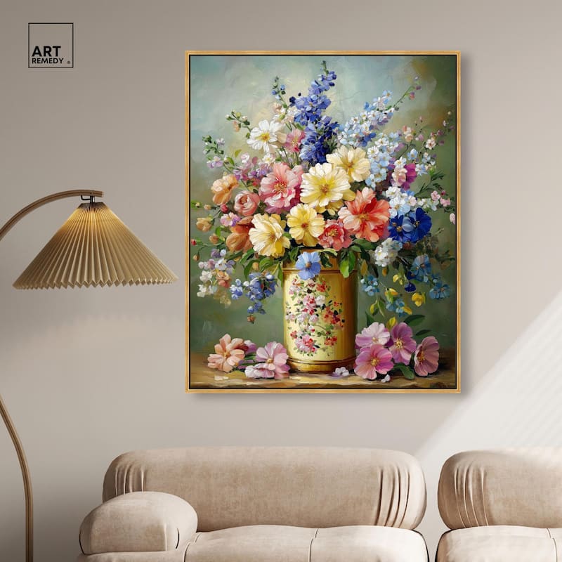 Chromatic Corolla Canvas by Art Remedy