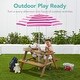 preview thumbnail 4 of 8, Kids Wooden Outdoor Picnic Table w/ Adjustable Umbrella, Built-In Seat