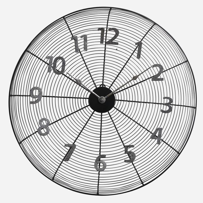 Park Designs Wire Fan Cover Clock - 21"DIA X 3"D