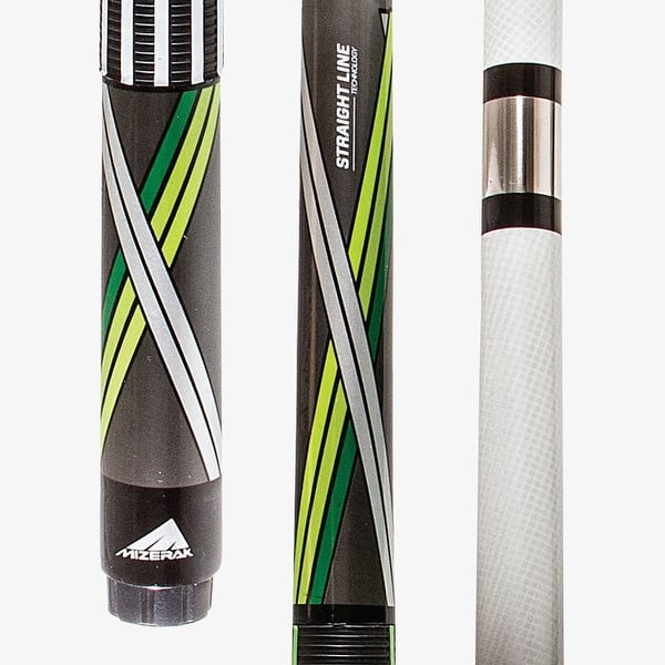 slide 1 of 1, Mizerak Premium Carbon Sport Grip Green 58" Billiard Cue Stick P1184G