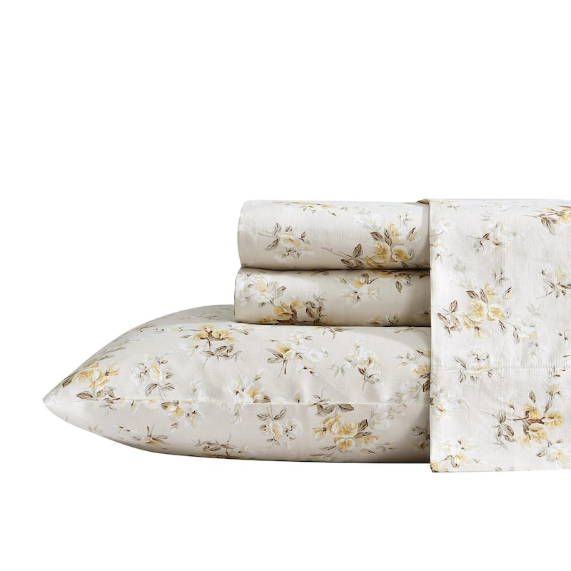 Laura Ashley Soft & Silky Sateen Printed Cotton Sheet Set