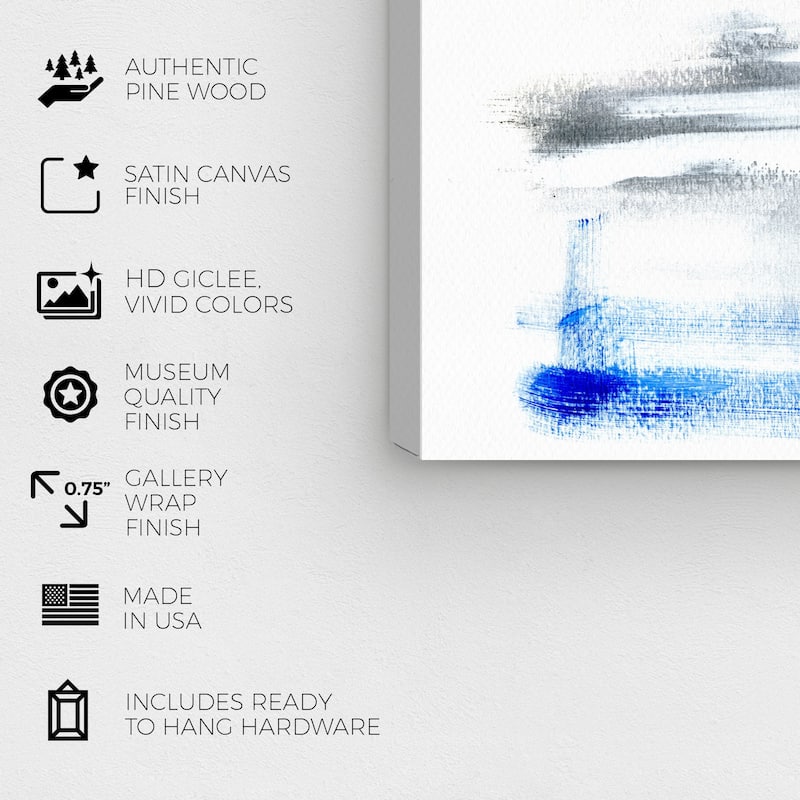 Wynwood Studio Canvas Abstract Blue You White and Modern & Contemporary Wall Art Canvas Print
