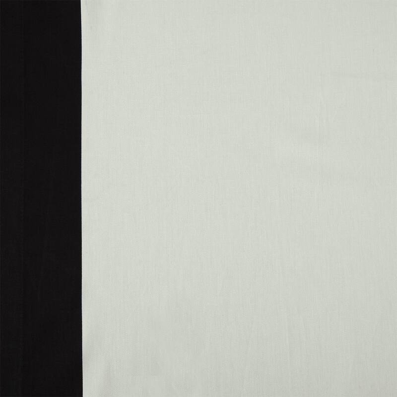 Exclusive Fabrics Modern Color block Cotton Vertical Pleated Curtain (1 Panel) - Luxury Home Decor curtains