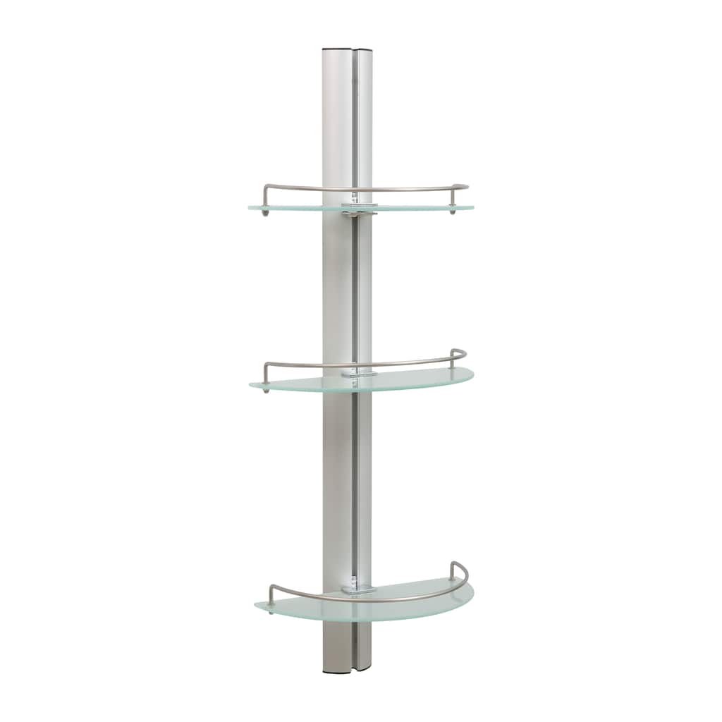 Organize It All 3 Tier Half Moon Glass Shelf - 11.5x6.7x30.5