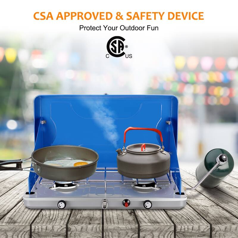 CAMPLUX Portable Propane Camping Stove 2 Burner
