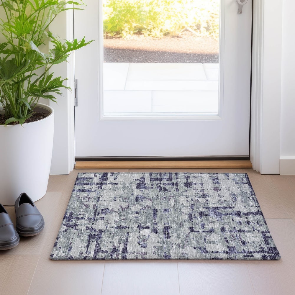 Premium Washable Super Soft Abstract Plaid Mayfield Rug