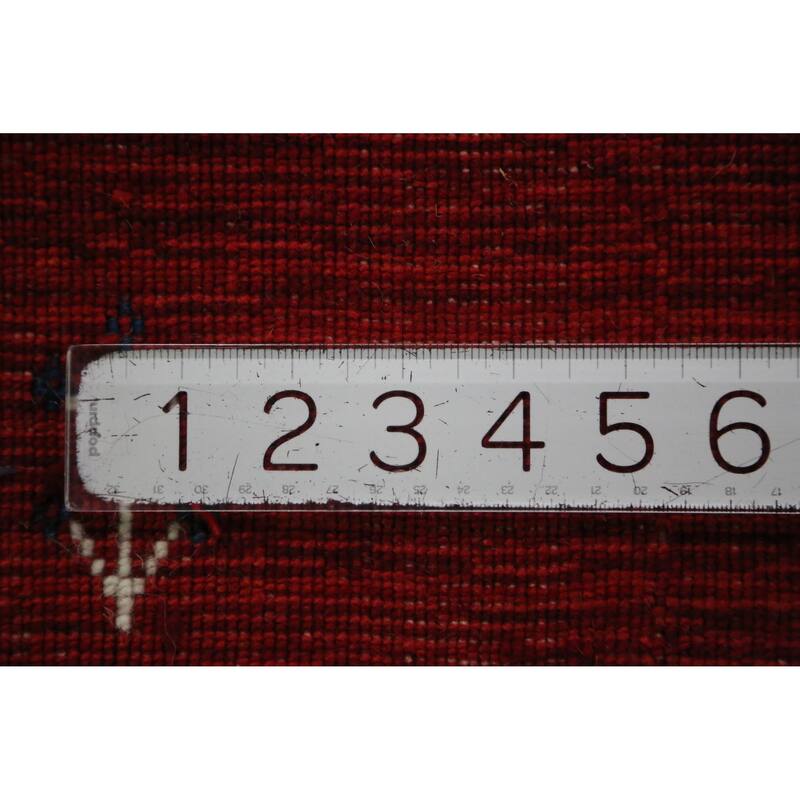 Hand Knotted Oriental 100% Wool Carpet Tribal Tribal Red Gabbeh Area Rug - 7' 6'' X 5' 4''