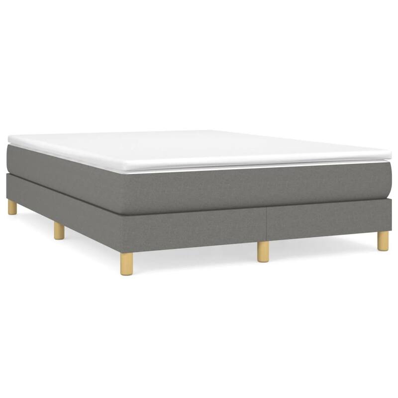 vidaXL Box Spring Bed Base Platform Bed Frame with Mattress for Bedroom Fabric