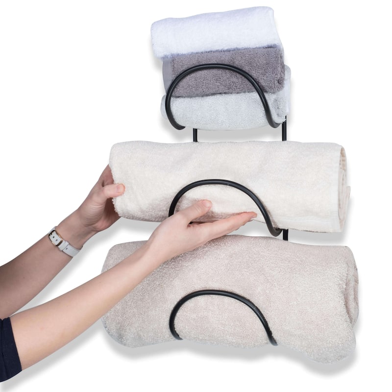 Wallniture Boto Towel Rack, Rustic Wall Decor Bathroom Organizer