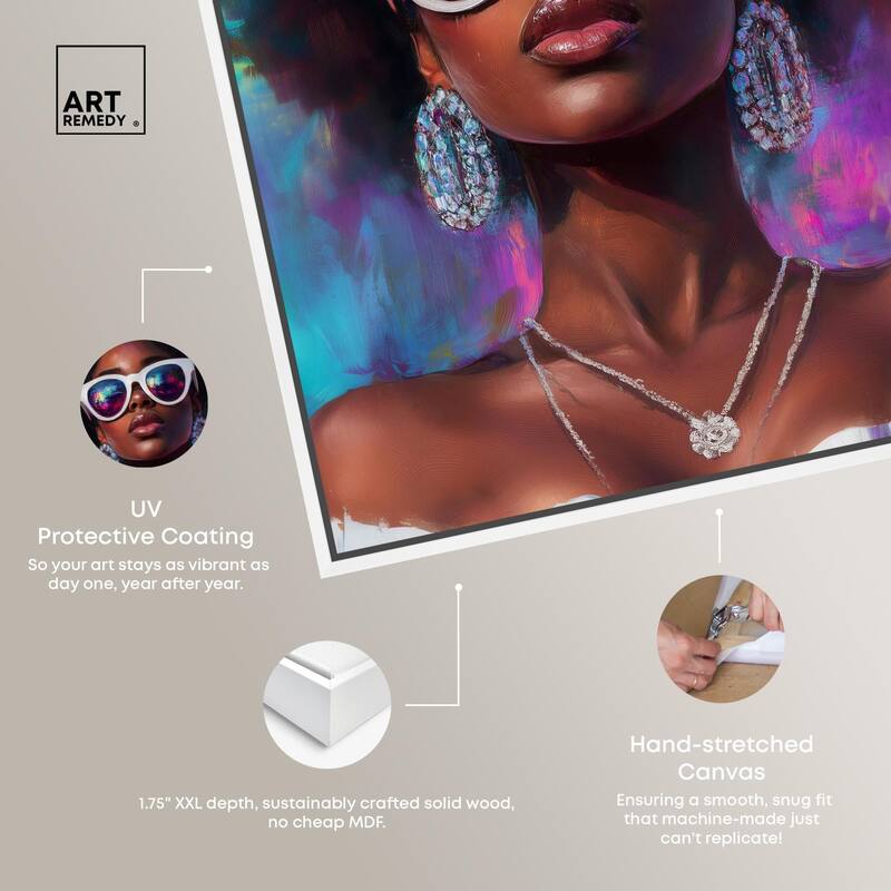 Bold Colorful Curls Canvas by Art Remedy