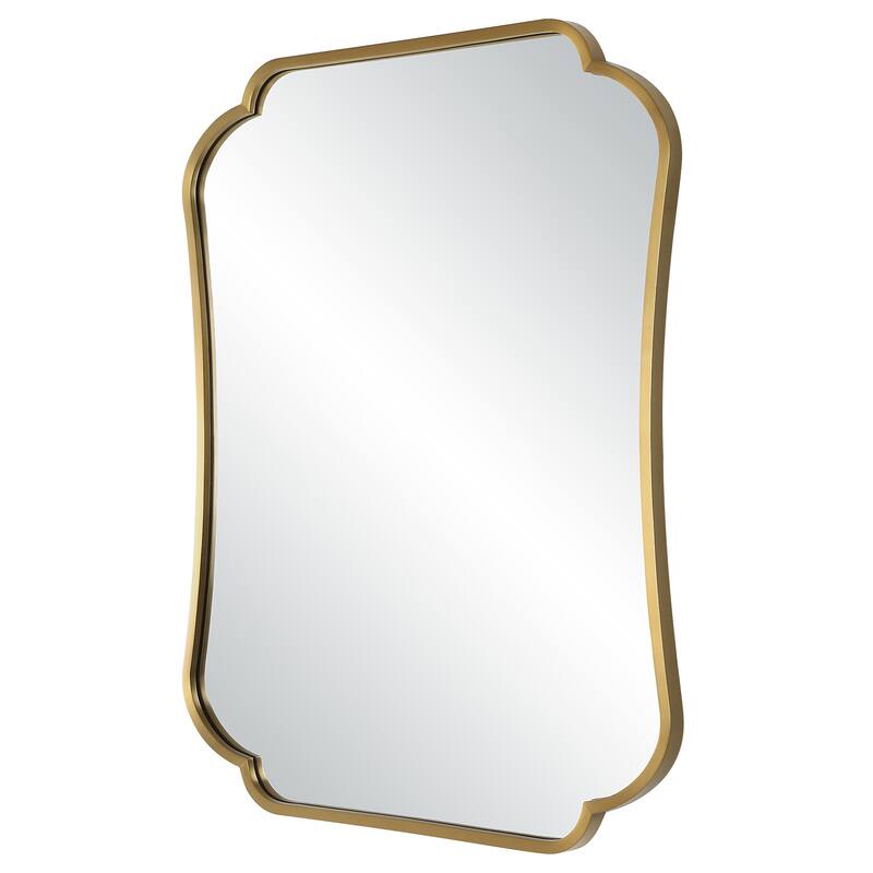 Uttermost Athena Brushed Brass Mirror - 24"W x 32"H x 1"D