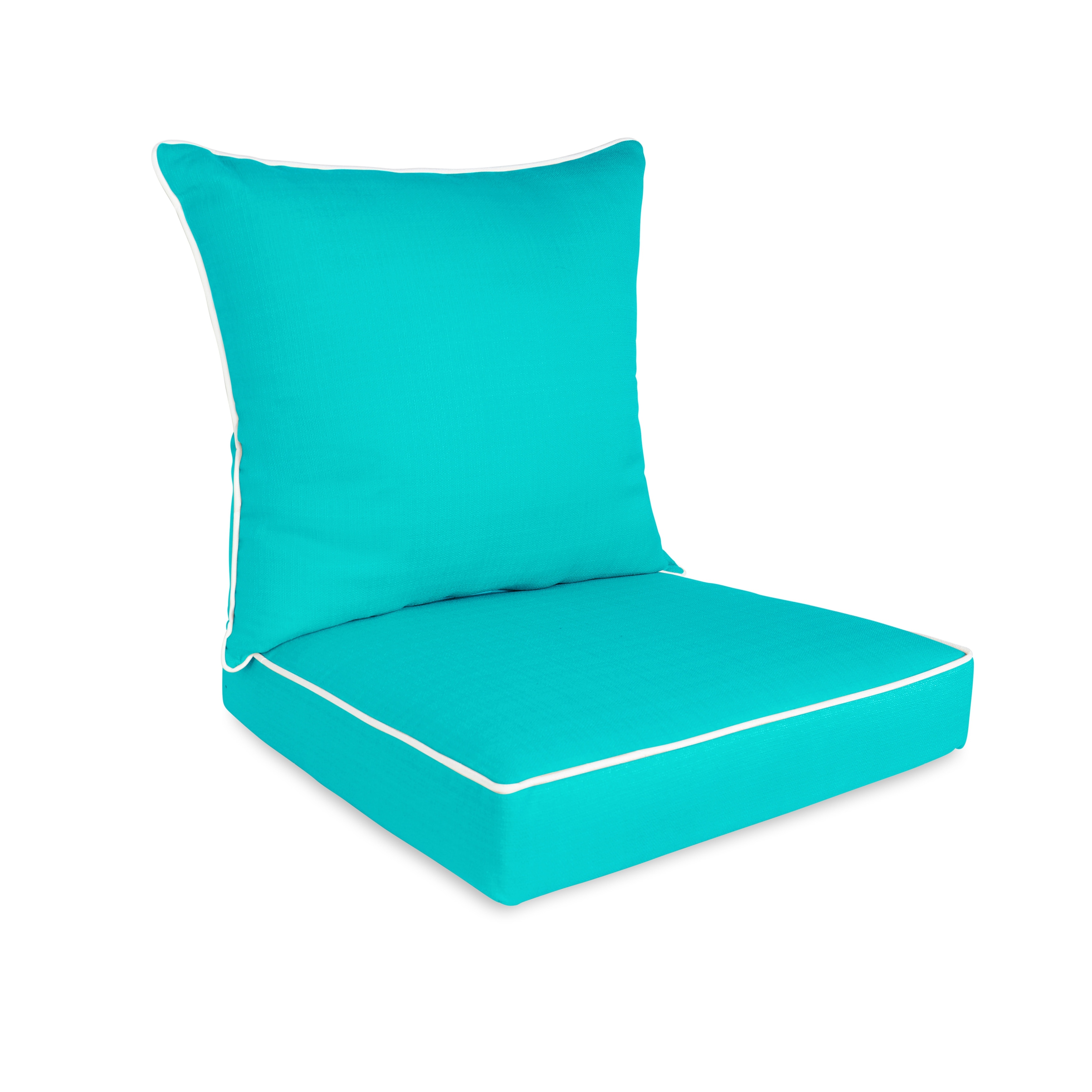 Outdoor/Indoor 2-Piece Deep Seat Cushion Set for Patio Furniture