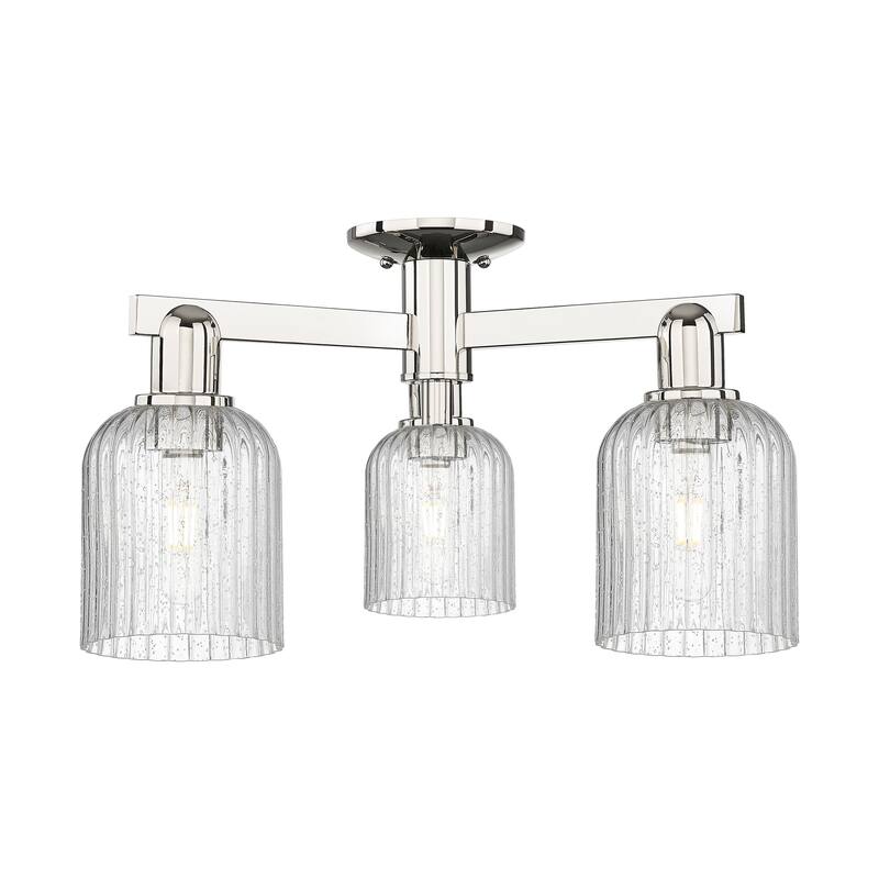 Innovations Lighting Downtown Urban - Bridal Veil - 3 Light 23" Semi-Flush Mount Light