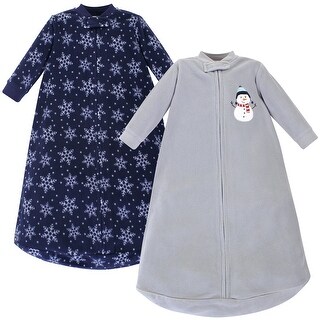 Hudson Baby Infant Long-Sleeve Fleece Sleeping Bag, Navy Snowman, 0-9 Months - Navy Snowman - 0-9 Months
