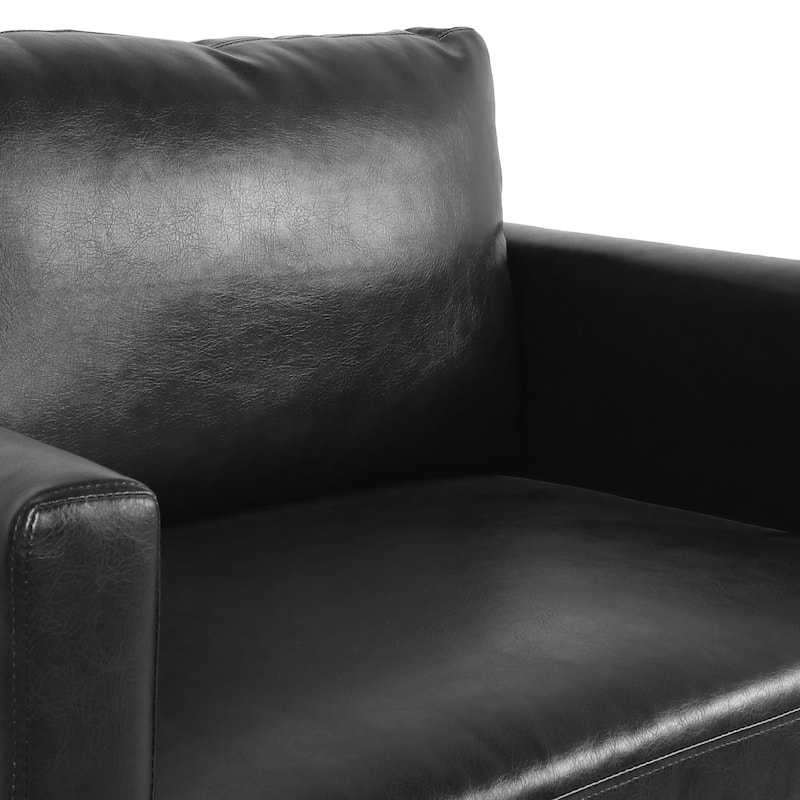 Chandler Faux Leather Club Chair by Christopher Knight Home