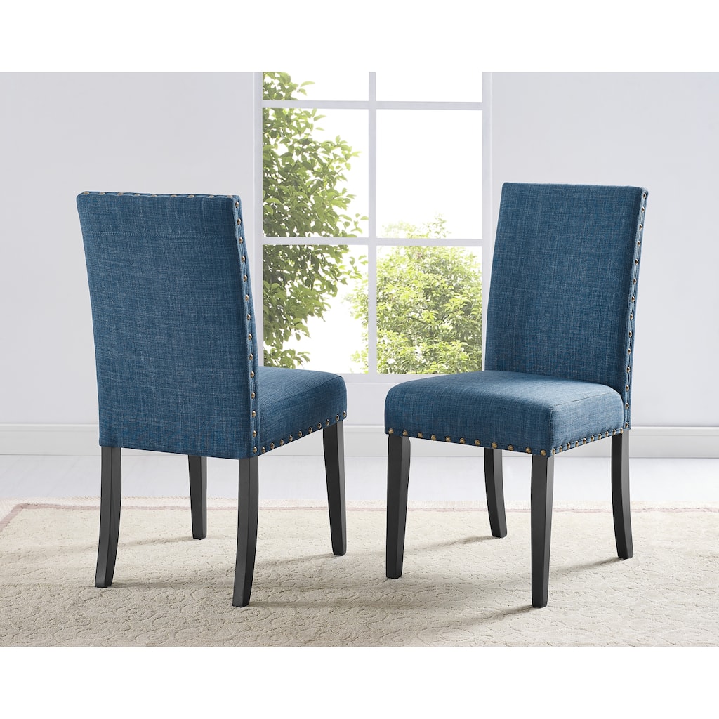 Dining Chairs With Nailhead Trim, Set Of 2