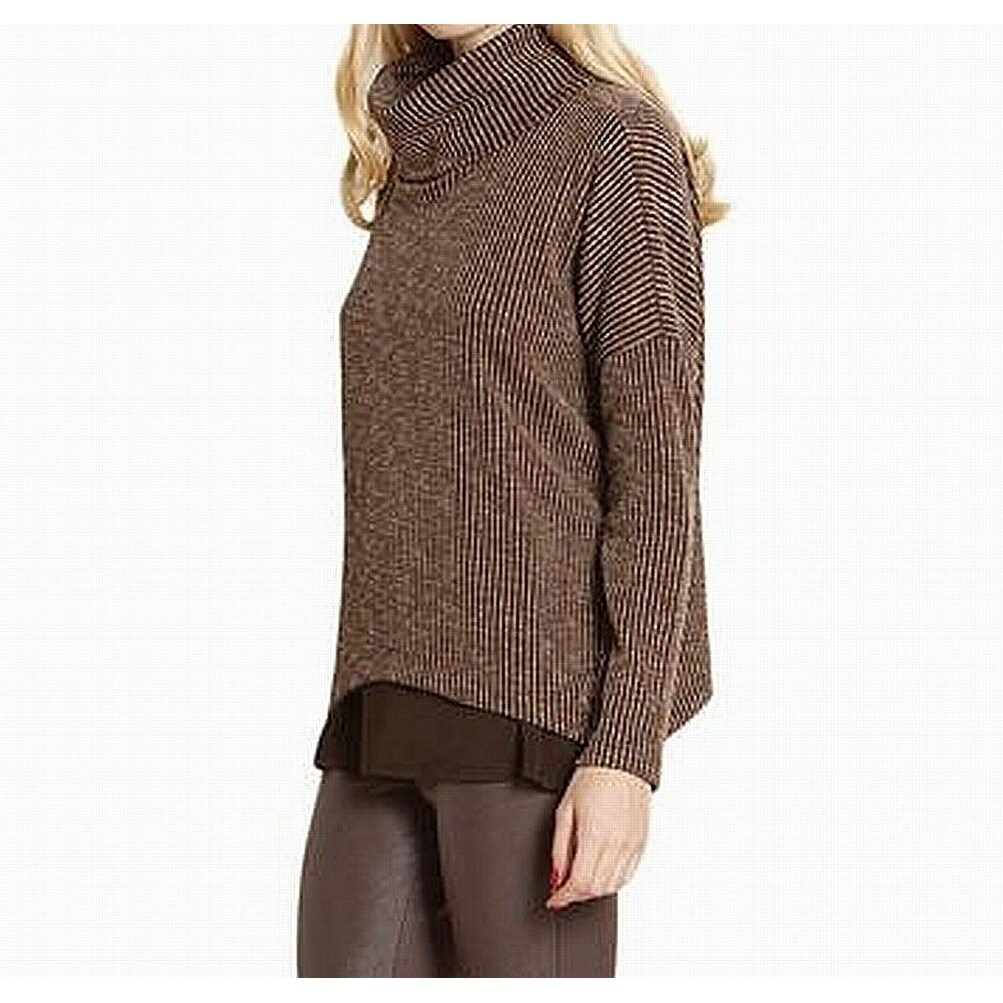 Shop Clara Sun Woo Brown Women S Size Large L Cowl Neck Ribbed