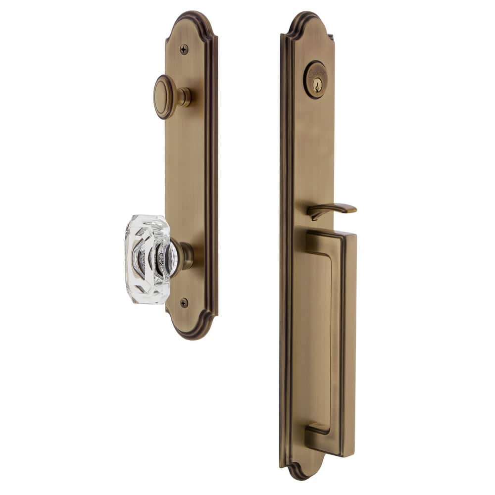 Grandeur Arc Solid Brass Rose Keyed Entry Single Cylinder Full Plate
