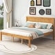 preview thumbnail 9 of 7, Classic Platform Bed Frame Wood Queen Bed with Headboard, Solid Wood Queen Size Platform Bed Frame, No Box Spring Needed