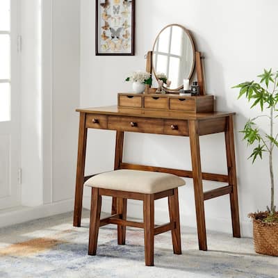 Lorna Walnut Vanity Set