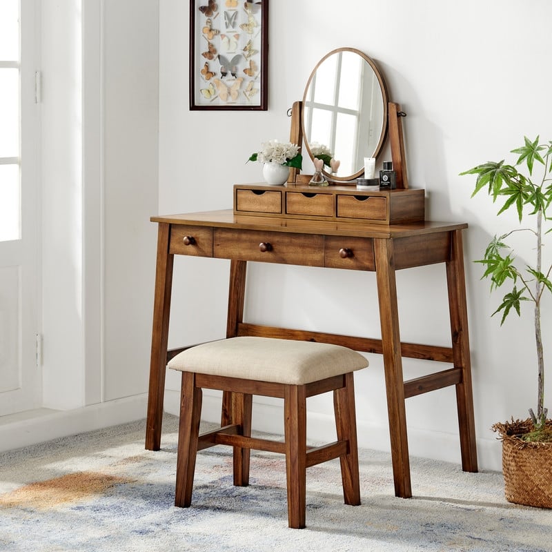 Lorna Walnut Vanity Set