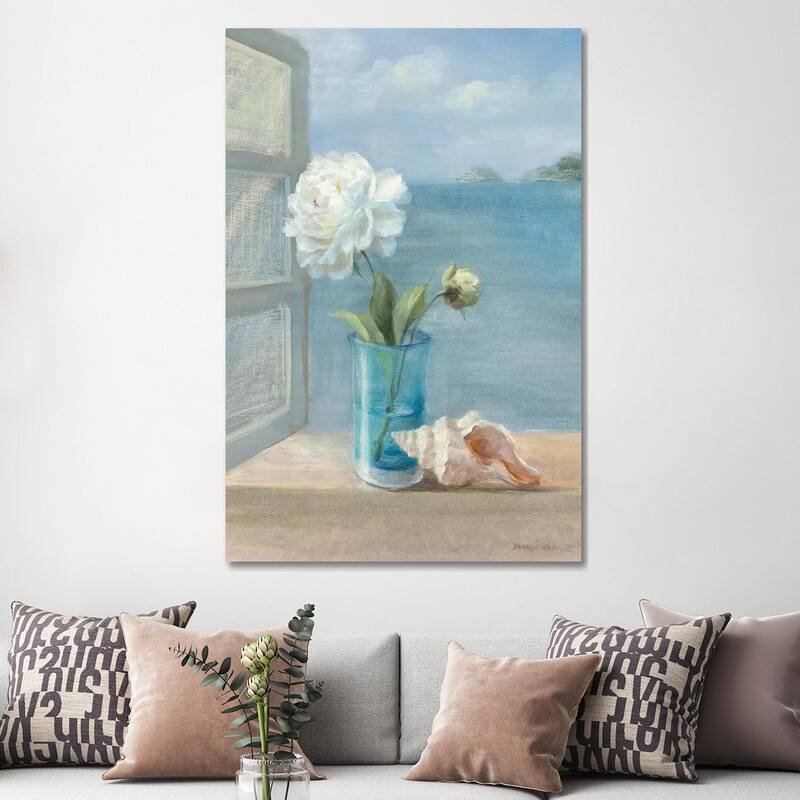 iCanvas "Coastal Floral I" by Danhui Nai Canvas Print