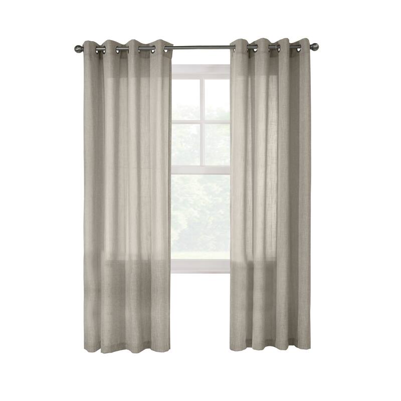 Limbourg Semi Sheer Linen Blend Curtain Panel by Habitat