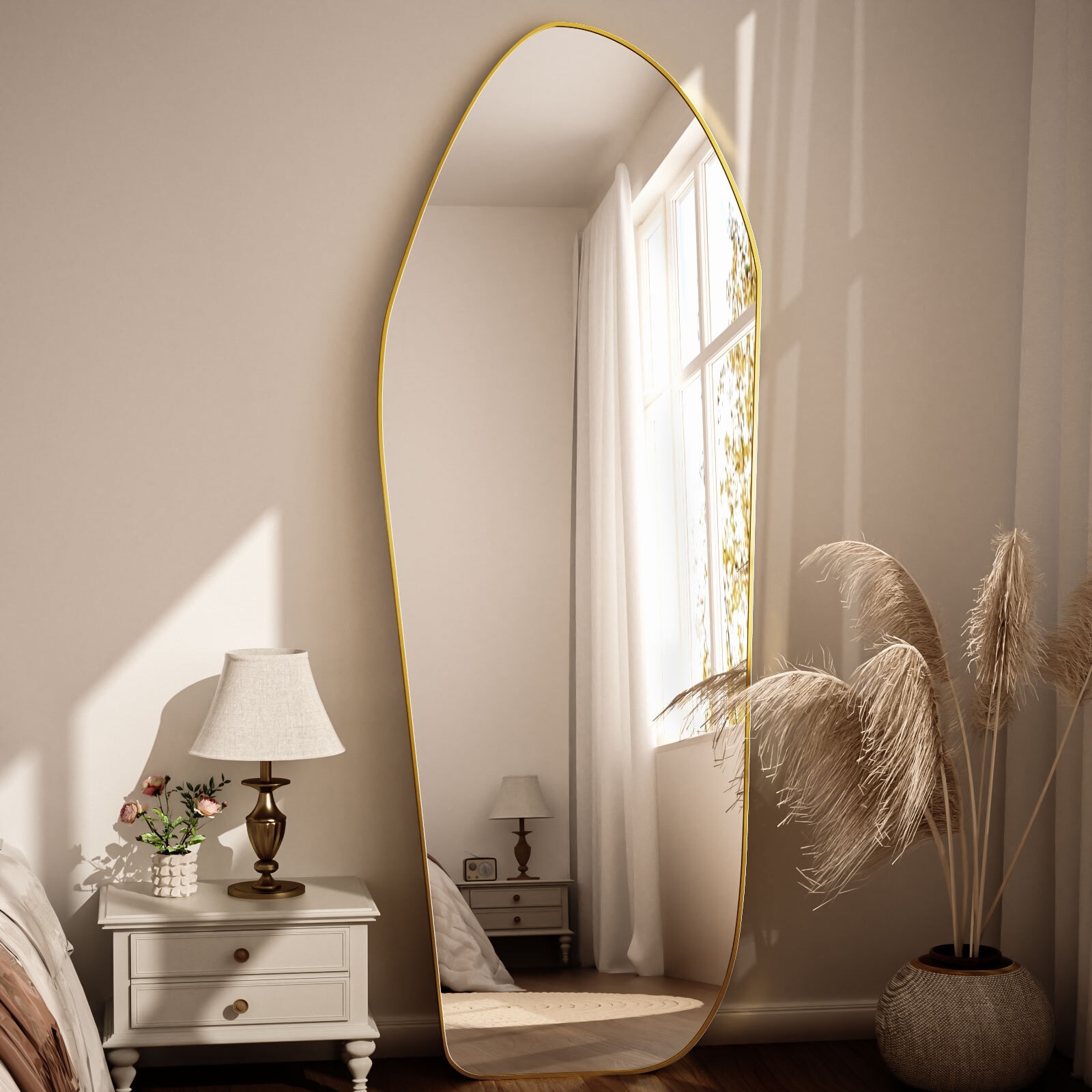 Irregular Full Lenghth Mirror Wall Decor