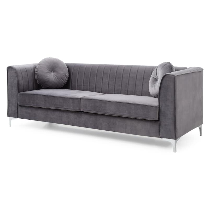 Delray Velvet Tufted Sofa