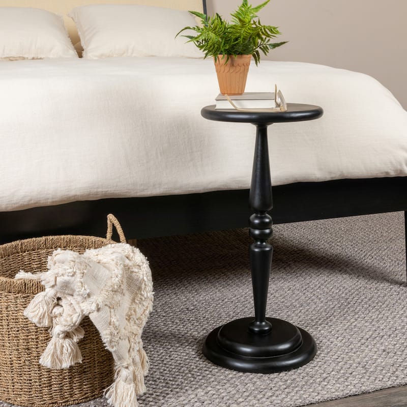 Bishop Pedestal Cocktail Side Table - 12.0"L x 12.0"W x 25.0"H