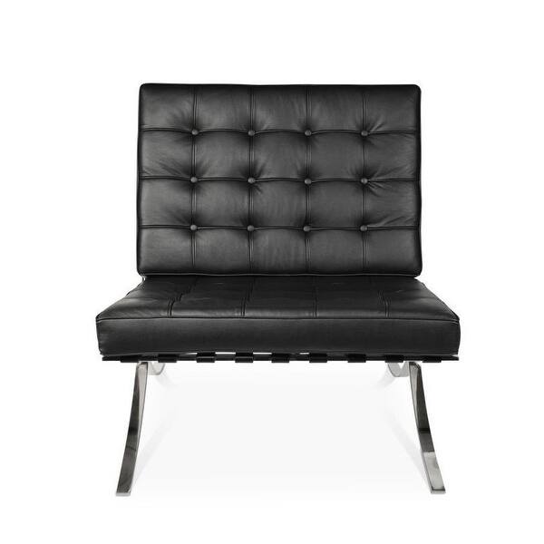 slide 2 of 10, Cross Lounge Chair - 32"Hx30"Wx31"D Black