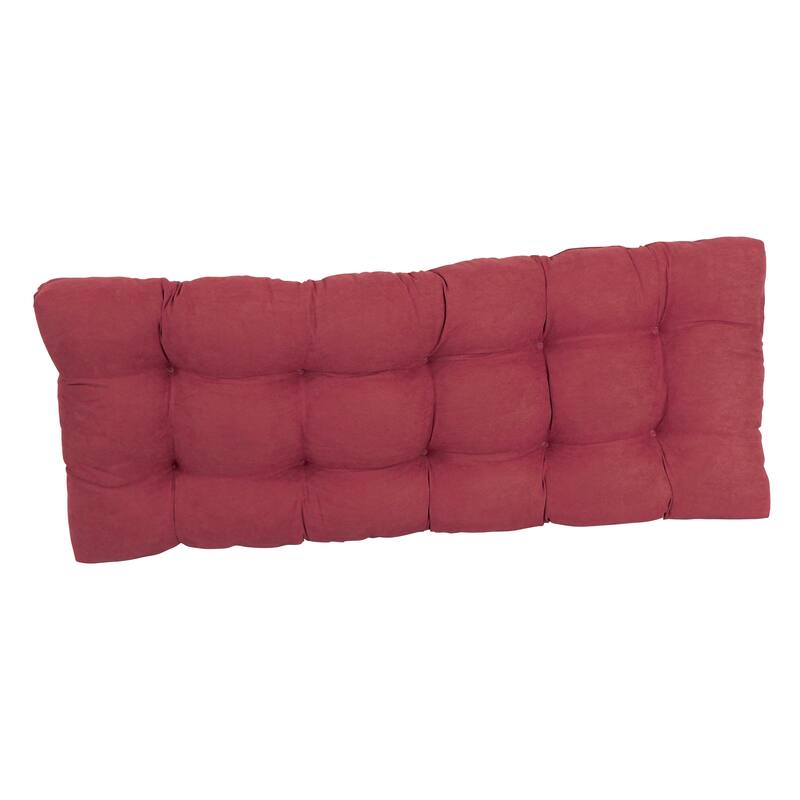 Solid Microsuede Tufted Indoor Bench Cushion (Multiple widths from 42 to 60 inch)